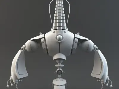 Robot with arms and legs 3D model