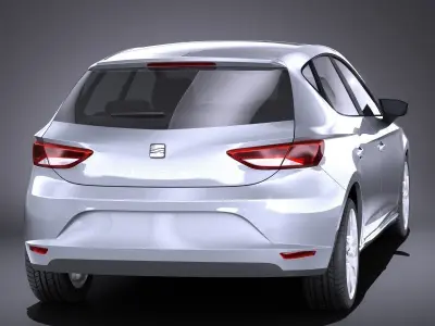 Seat Leon 2016 VRAY  3D model