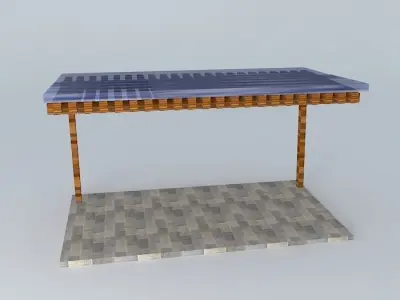 Pergola with transparent tile Free 3D model