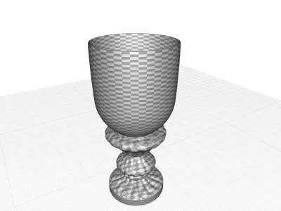Traditional Glass Hurricane Candle Holder 3D model