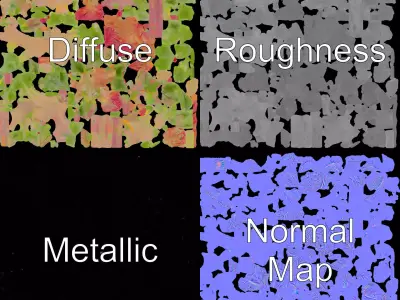 Autumn Vine model pack Low-poly 3D model