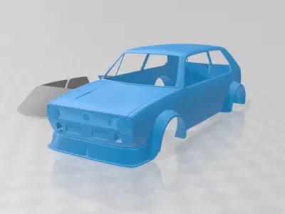 Volkswagen Golf MK1 Race Cup 1974 - Body Car STL Model 3D print model