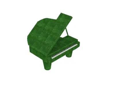 Piano Topiary Garden Sculpture 3D model