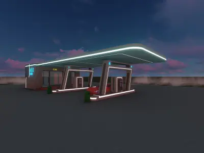 Electric Vehicle Charging Station 1 3D model