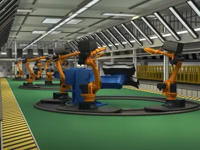 Workshop Automatic Manipulator Equipment  3D model