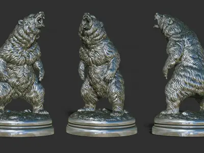 Bear in the rack 3D print model