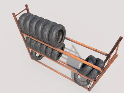 Tire Rack 3D model