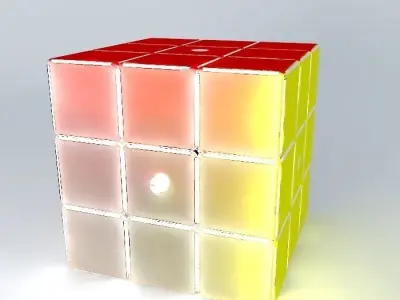 rubix cube sample with rounded edges  corners Free 3D model