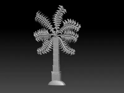 Palm Tree Relief 3D Printable Model 3D print model
