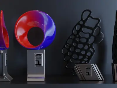 F1 Trophy - Italian GP Trophy  3D model