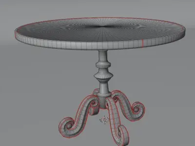 Wooden Coffee tea table Free low-poly 3D model