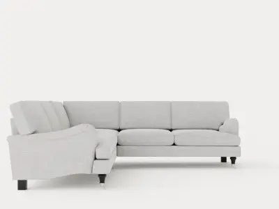 Howard Classic Corner Sofa Gray Low-poly 3D model