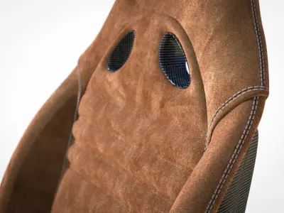 Sport car seat 3D model