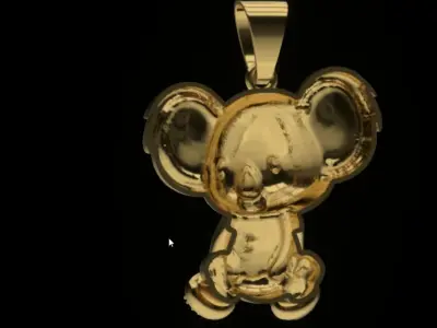 MEDALLA DE KOALA - KOALA PENDANT 3D print model