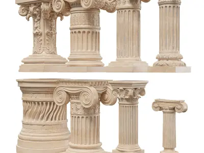  08 Classical Architectural Columns Collection 3D model