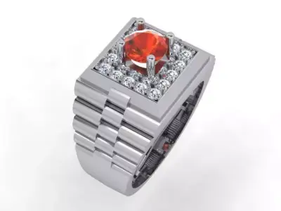 A Showcase of Luxury Men Rings Inspired by Watches 3D print model
