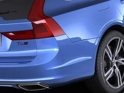 Volvo V90 Estate R design 2017 3D model