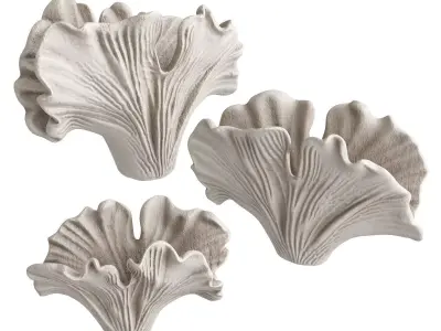 Flower Petal vase Low-poly 3D model