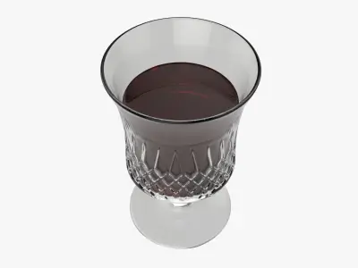 Glass goblet 01 3D model