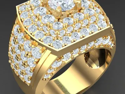 Luxury Men Rings Designs 5MR058 3D print model