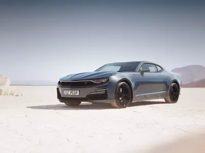 American muscle car unbranded 3D model