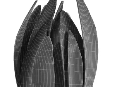 Plant in Pot Flowerpot Exotic Plant 3D model