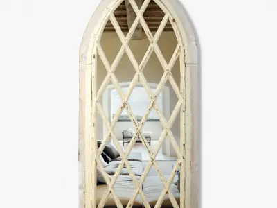 English Gothic Revival Church Window Mirror 3D model