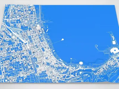 Cityscape Baku Azerbaijan 3D model