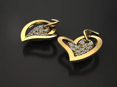 Earrings Luxury 3D print model purchase