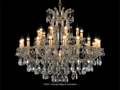 775 Champa Osgona Collection of Crystal Lamps 3D Model Pack