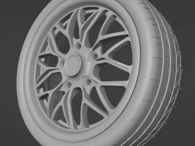TIRE WITH RIM 3D model