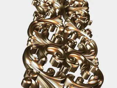 Carved decor for cnc 47 3D model