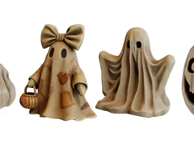 Halloween autumn decor pack 3D model