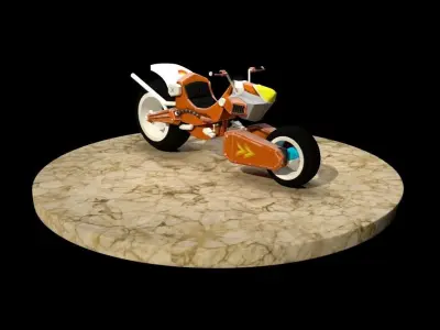Concept moto Low-poly 3D model