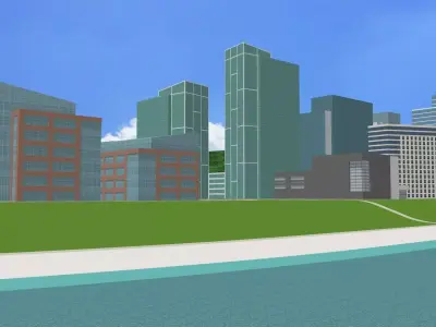 Amaryllis City Free low-poly 3D model