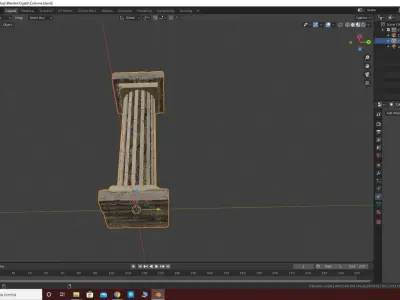 KN - Ruins column Low-poly 3D model