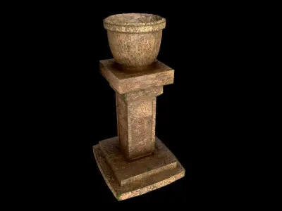 Classic Garden Vase Low-poly 3D model