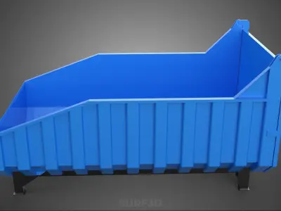 DUMP BED BODY BOX CONTAINER BIN CARGO TRUCK VEHICLE PICK UP CAR 3D model