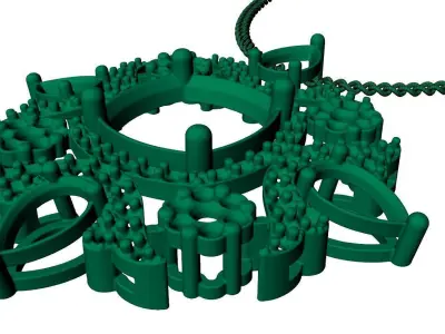 Shining necklace Free 3D print model