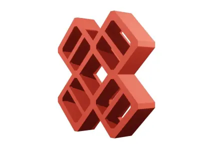 Brick Jaali 5 Square 3D model