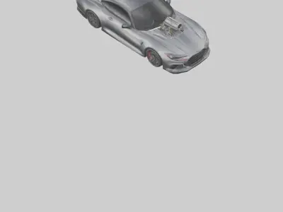 Performance Coupe with Turbocharger model Low-poly 3D model