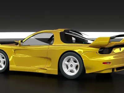 MAZDA RX7 Free 3D Model Free low-poly 3D model