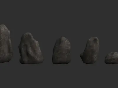 Rock Set 03 Base Free low-poly 3D model