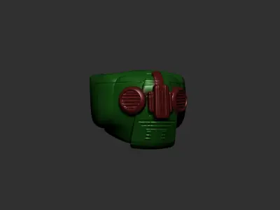helmet high poly sculpt 3d printable ver 7 3D model 3D model