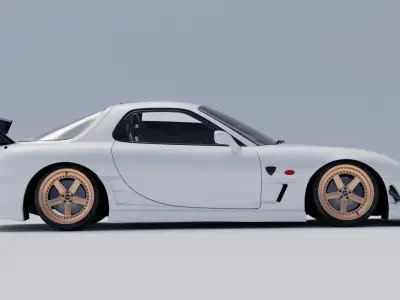 Mazda RX7 Highpoly 3D Model 3D model