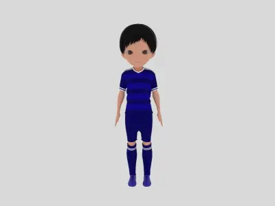 Soccer - Football  Player Low-poly 3D model