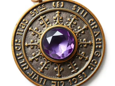 Mystic Amulet Bronze model pack Low-poly 3D model