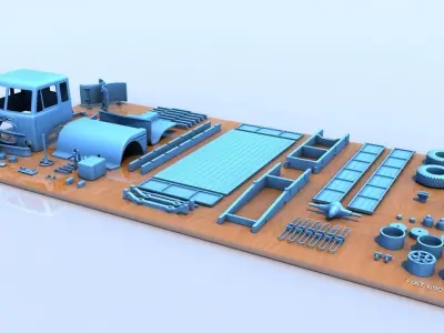 Fiat 682 1960 3D print model