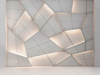 Wooden 3D panels 3D model