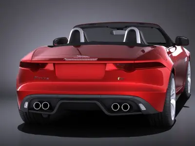 Jaguar F-Type 2015 cabrio VRAY 3D model